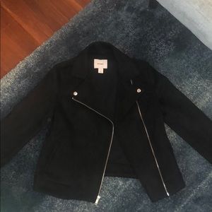 Old Navy Black Suede Moto Jacket
